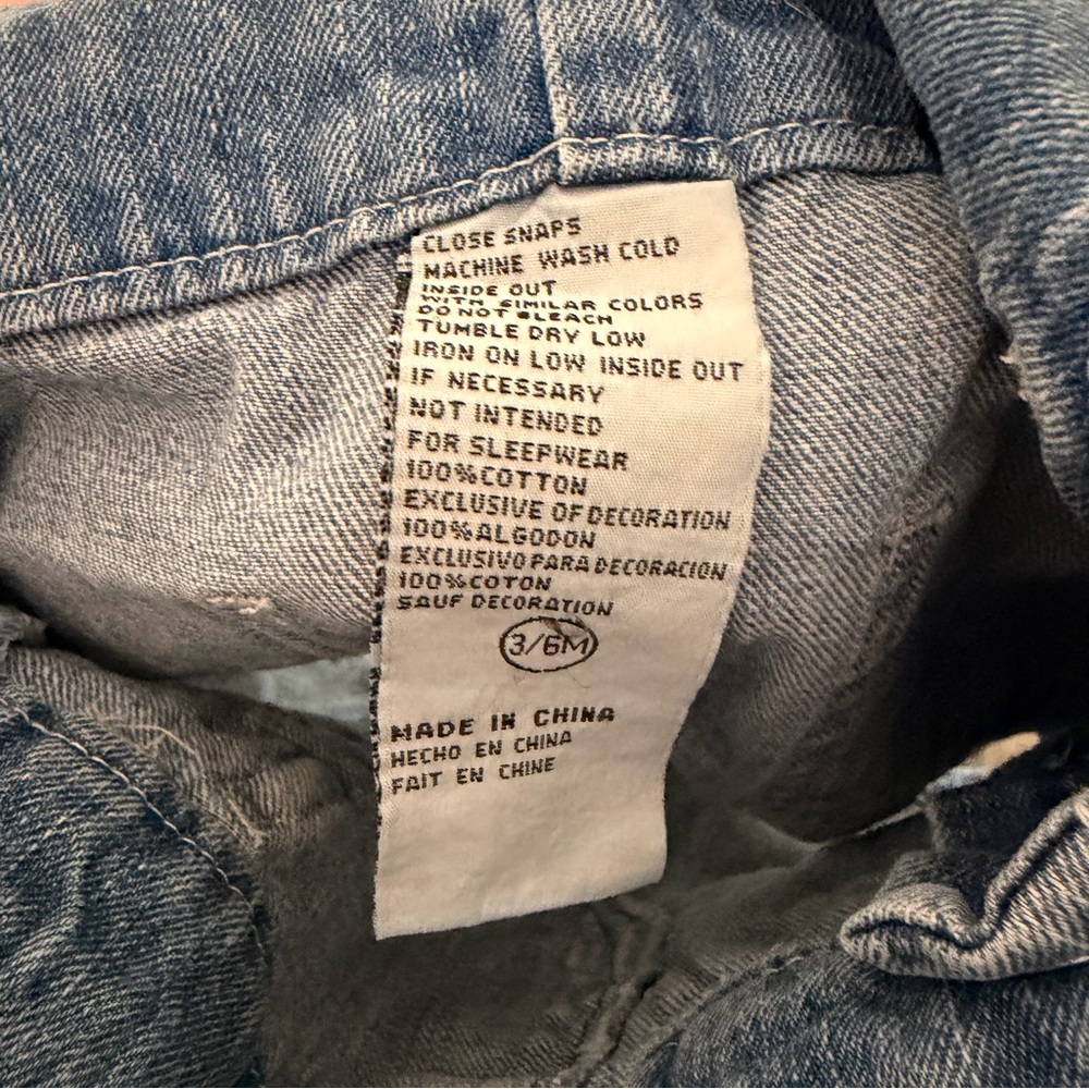 ⭐️ Harley-Davidson Kids Denim Overalls with Patch - Picture 7 of 7